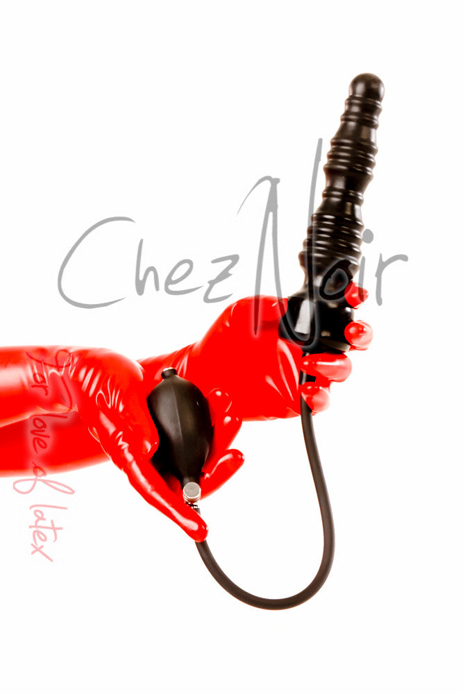 Ribbed Dildo Seven | Chez Noir | Latex Sex Toys, Fetish Wear and More!