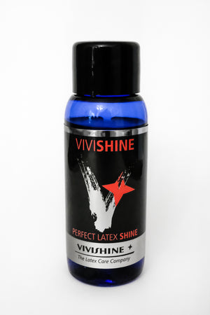 A bottle of ViviShine, a latex clothing shiner.