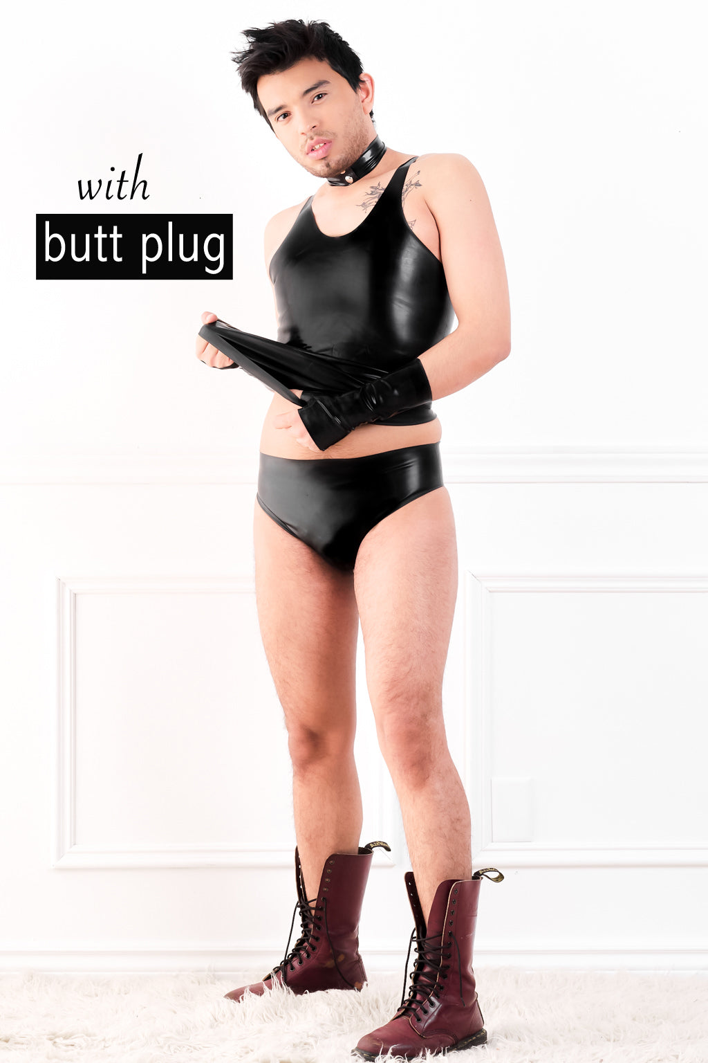 Latex Briefs with Butt Plug, Sheaths & Sex Toys | Chez Noir